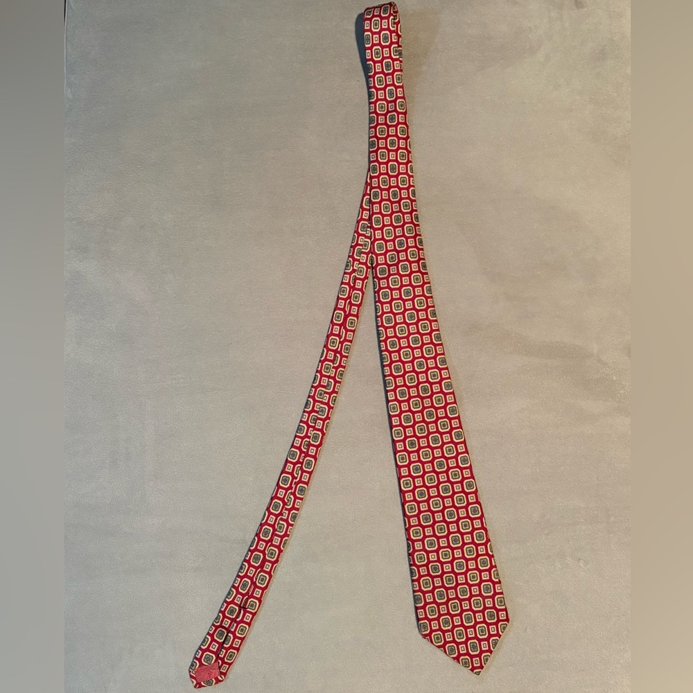 Liberty of London Red and Gold Patterned Tie